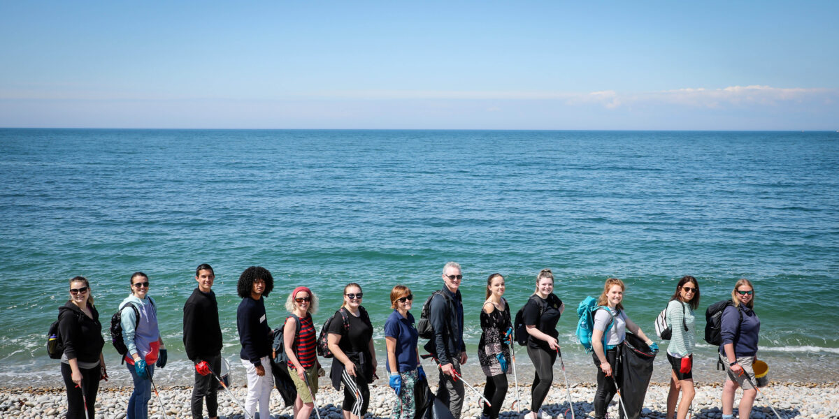 Ellis Jones take on Chesil Beach clean