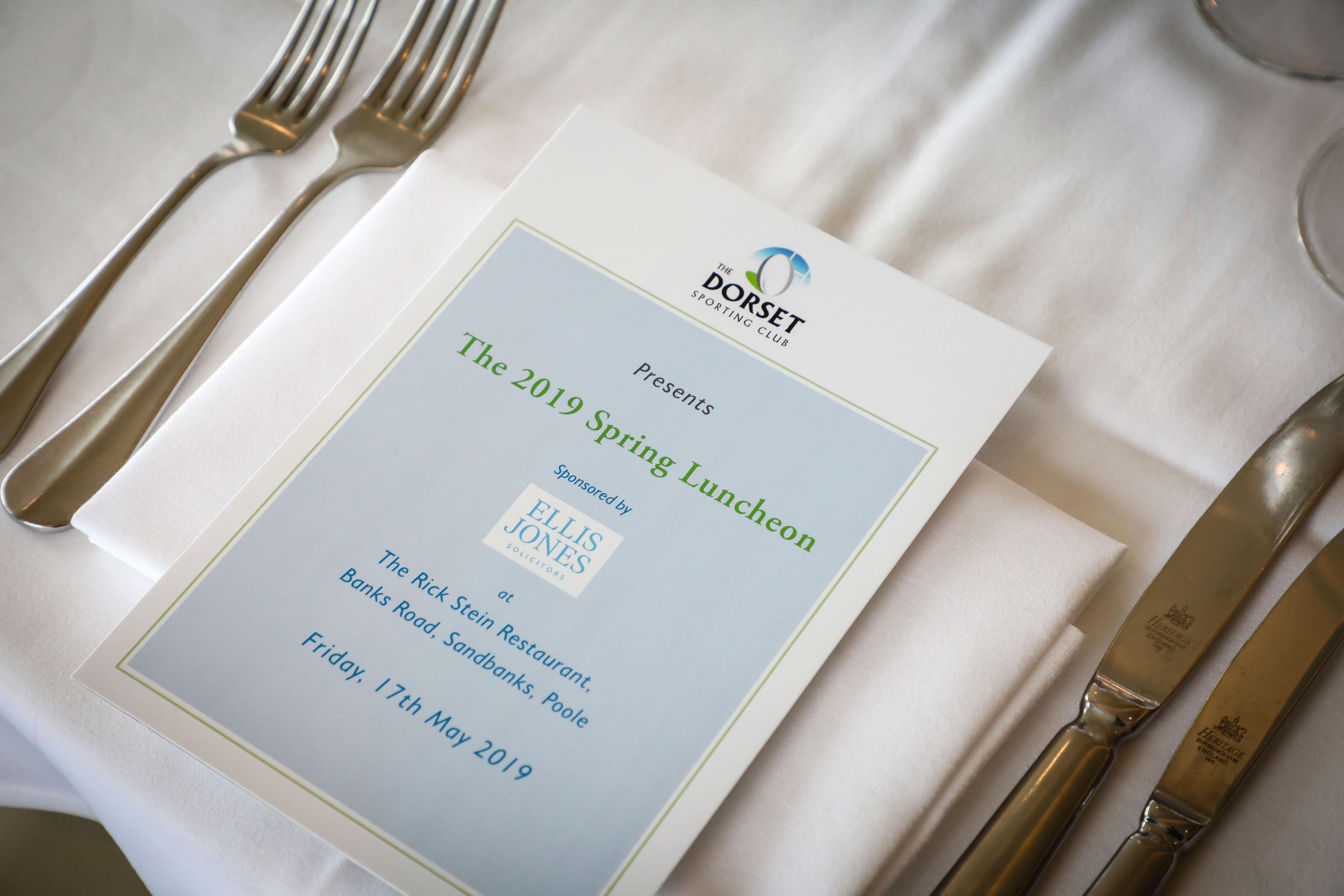 Ellis Jones sponsors Dorset Sporting Club Luncheon