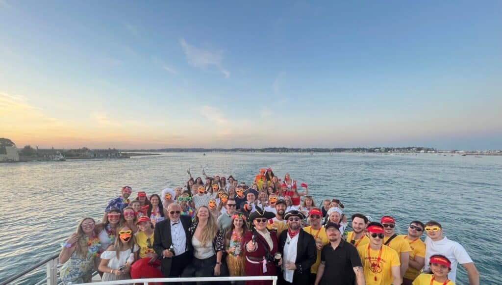 All aboard the Ellis Jones boat party